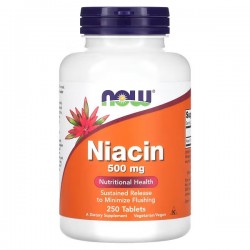 NOW Foods, Niacine, 500 mg,...